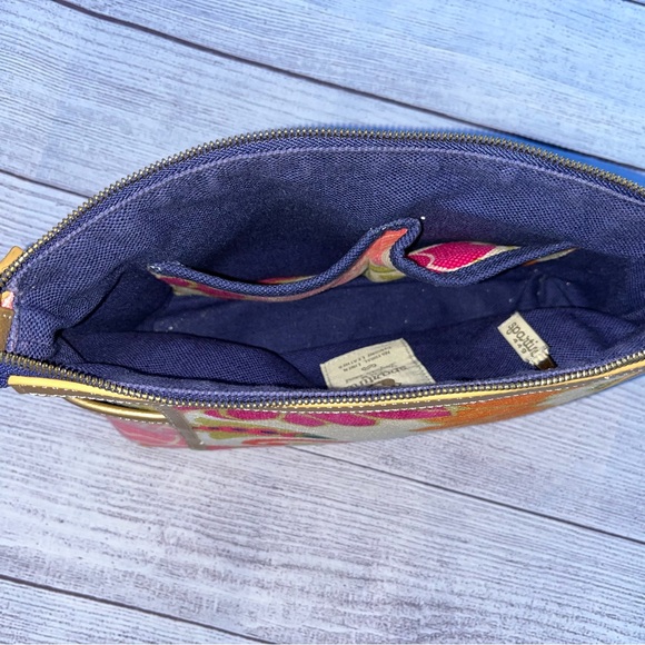 Spartina 449 Pink and Orange Shoulder Bag with Floral Design - Picture 11 of 11